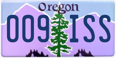 OR license plate 009ISS