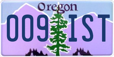 OR license plate 009IST