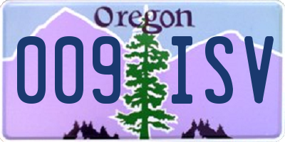 OR license plate 009ISV