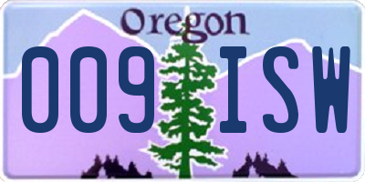 OR license plate 009ISW