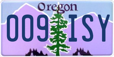 OR license plate 009ISY