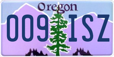 OR license plate 009ISZ