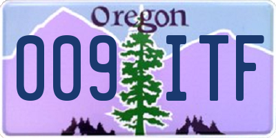 OR license plate 009ITF