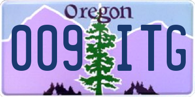 OR license plate 009ITG