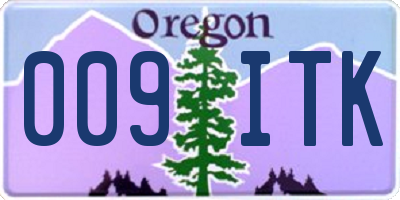 OR license plate 009ITK