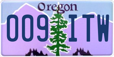 OR license plate 009ITW