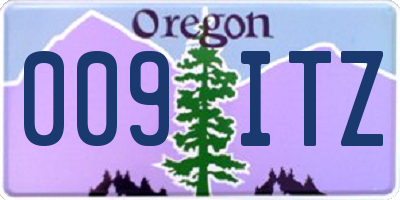 OR license plate 009ITZ