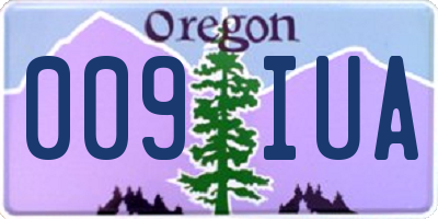 OR license plate 009IUA