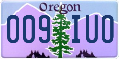 OR license plate 009IUO