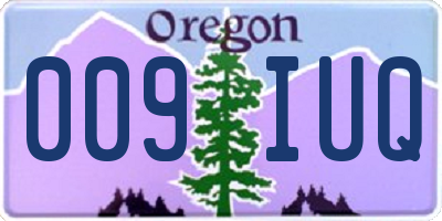 OR license plate 009IUQ
