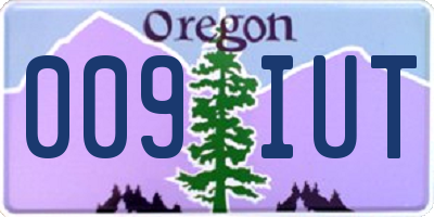 OR license plate 009IUT