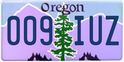 OR license plate 009IUZ