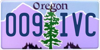 OR license plate 009IVC