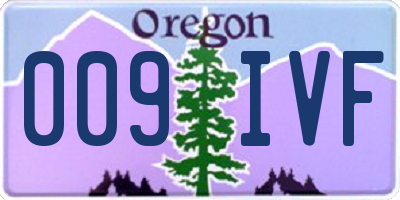 OR license plate 009IVF
