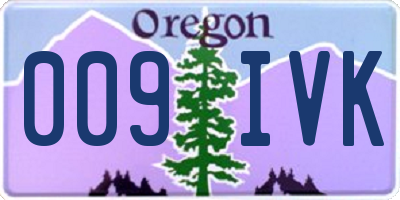 OR license plate 009IVK