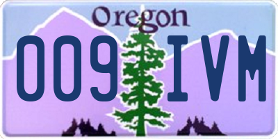 OR license plate 009IVM