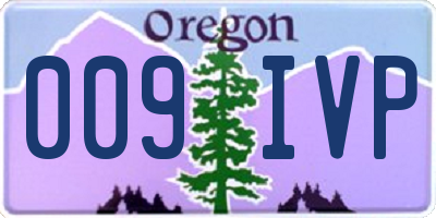 OR license plate 009IVP