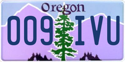 OR license plate 009IVU