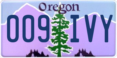 OR license plate 009IVY