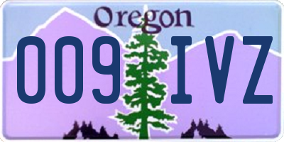 OR license plate 009IVZ