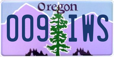 OR license plate 009IWS