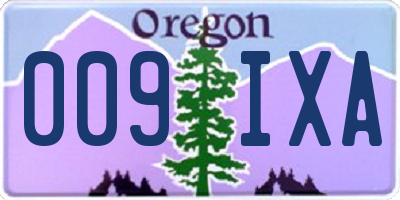 OR license plate 009IXA