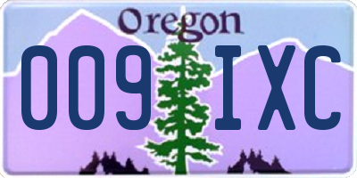 OR license plate 009IXC