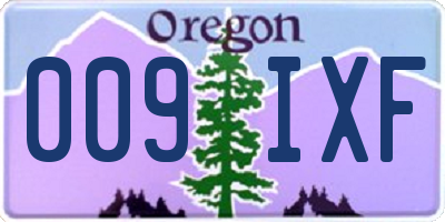 OR license plate 009IXF
