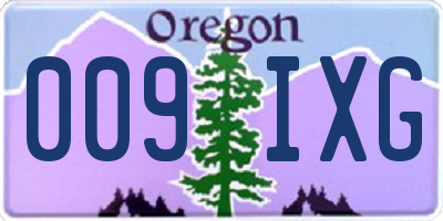 OR license plate 009IXG