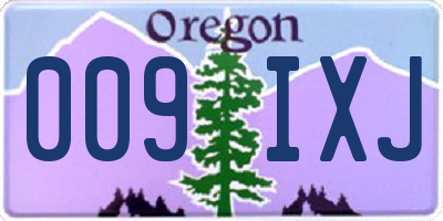 OR license plate 009IXJ
