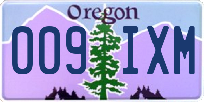 OR license plate 009IXM
