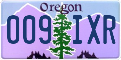 OR license plate 009IXR