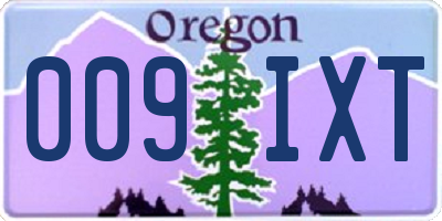 OR license plate 009IXT