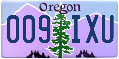 OR license plate 009IXU