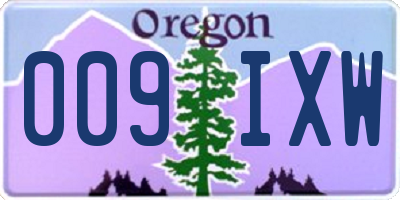 OR license plate 009IXW