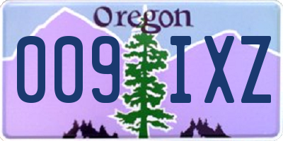 OR license plate 009IXZ
