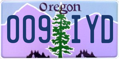 OR license plate 009IYD