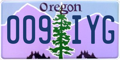 OR license plate 009IYG