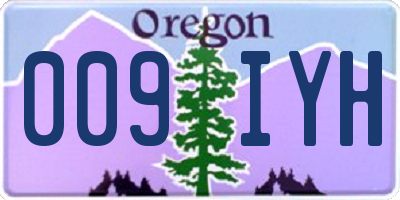 OR license plate 009IYH