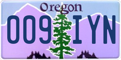 OR license plate 009IYN