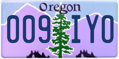 OR license plate 009IYO