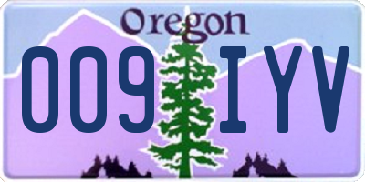 OR license plate 009IYV