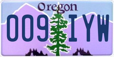 OR license plate 009IYW