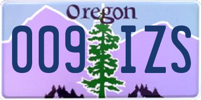OR license plate 009IZS