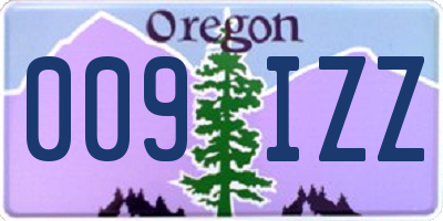 OR license plate 009IZZ