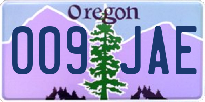 OR license plate 009JAE