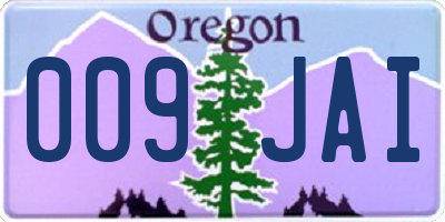 OR license plate 009JAI