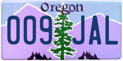 OR license plate 009JAL