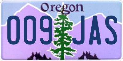 OR license plate 009JAS