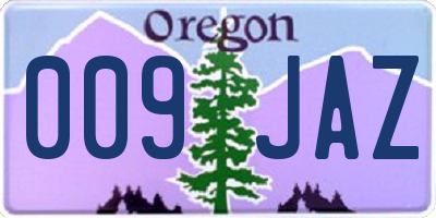 OR license plate 009JAZ